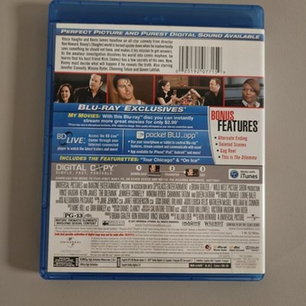 The Dilemma (Blu-ray) Comedy Vince Vaughn Kevin James Ron Howard - Picture 2 of 3